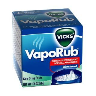 Use on chest and throat; temporarily relieves cough due to common cold.   Vicks VapoRub Topical Cough Suppressant Ointment (Pack of 3) 