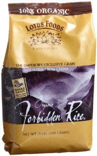 Lotus Foods Organic Forbidden Rice, 15 Ounce Bags (Pack of 12)  Rice Produce  Grocery & Gourmet Food