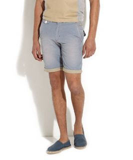 Two Stoned Blue Faded Denim Shorts