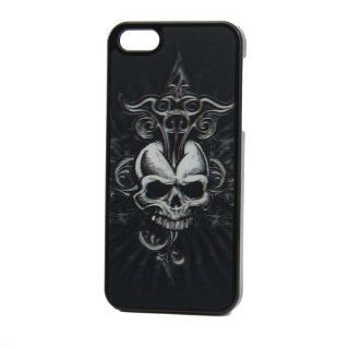 [Aftermarket Product] Skull Black 3D Flash Visual Effect Hard Case Back Cover Protector For iPhone 5 Cell Phones & Accessories