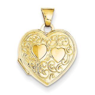2 Hearts 14K Gold Heart Locket Locket Necklaces Jewelry