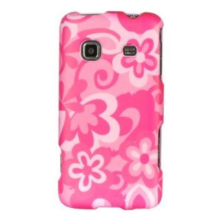 Samsung Prevail Pink Flower Rubberized Hard Protector Case [Electronics] Cell Phones & Accessories
