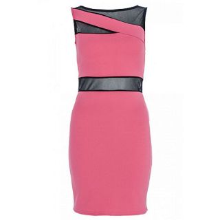 Quiz Hot Pink Mesh Bodycon Dress