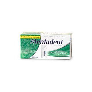 Mentadent Replenishing White Anticavity Fluoride Toothpaste with Liquid Calcium & Whiteners, Peppermint Fusion , 3.5 oz (99 g) Health & Personal Care