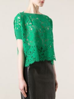 Valentino Floral Macramé Top