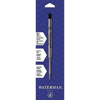 Waterman Medium Ballpoint Refill For Waterman Ballpoint Pens, Each, Black