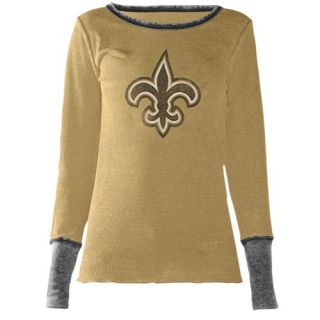 Touch NFL Distressed Burn Out Thermal   Womens   Football   Clothing   New Orleans Saints   Multi
