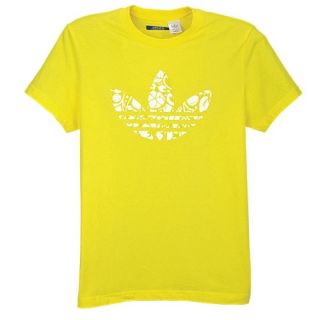 adidas Originals Hawaii Trefoil S/S T Shirt   Mens   Casual   Clothing   Vivid Yellow/White