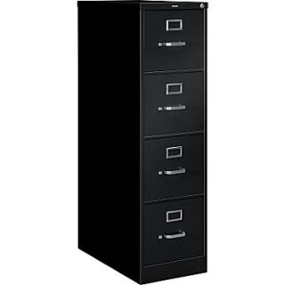 HON S380 Series 26 1/2 Deep Vertical File Cabinet, Letter Size, Black