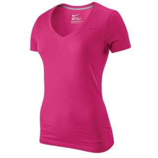 Nike Classic Swoosh V Neck T Shirt   Womens   Casual   Clothing   Grey Heather