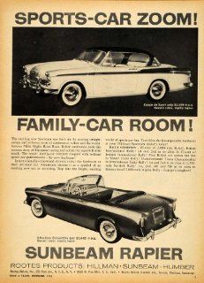 1958 Ad Rootes Sunbeam Rapier Convertible Sport Coupe   Original Print Ad  