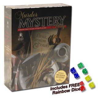 Murder Mystery Party   Pasta, Passion and Pistols Plus FREE Rainbow Dice Toys & Games