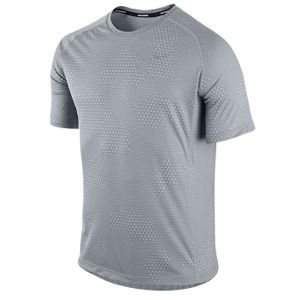 Nike Dri FIT Miler Short Sleeve UV T Shirt   Mens   Running   Clothing   Wolf Grey/Wolf Grey/Reflective Silver