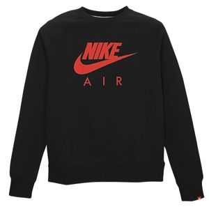 Nike Graphic Crew   Mens   Casual   Clothing   Charcoal Heather/White