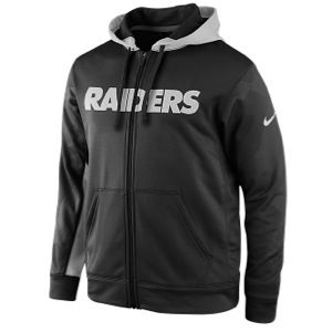 Nike NFL Therma Fit Performance F/Z Hoodie   Mens   Football   Clothing   Oakland Raiders   Black