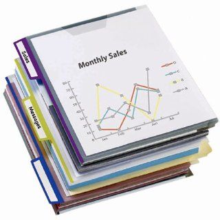 Pendaflex View Folders with Tabs, Polypropylene, Letter Size (8.5 x 11), Clear/Lime/Purple/Royal Blue, 6 per Pack (51061)  Colored File Folders 