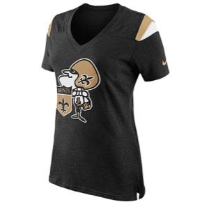 Nike NFL Fan Top   Womens   Football   Clothing   New Orleans Saints   Black