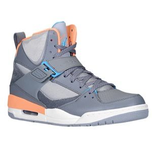 Jordan Flight 45 High IP   Mens   Basketball   Shoes   Cool Grey/Atomic Orange/Wolf Grey
