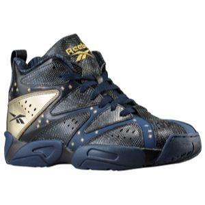 Reebok Kamikaze 1 Mid   Mens   Basketball   Shoes   Athletic Navy/Blue Peak/Black/Gold Metallic