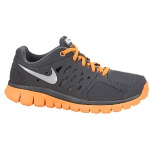 Nike Flex Run 2013   Boys Grade School   Running   Shoes   Dark Grey/Atomic Orange/Metallic Silver