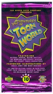1993 Looney Tunes Adventures in Toon World Unopened Pack (10 cards/pack)   Every pack tells a complete story with Michael Jordan Wayne Gretzky Joe Montana & more Toys & Games