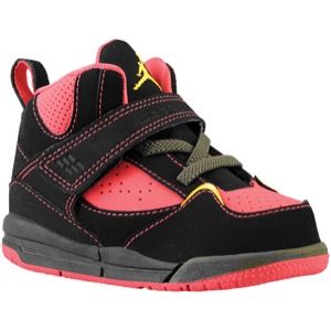 Jordan Flight 45 High   Girls Toddler   Basketball   Shoes   Black/Fusion Red/Cargo Khaki/Laser Orange