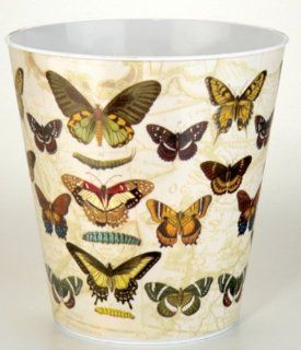 Boston International Decorative Melamine Waste Basket In Butterflies Design Health & Personal Care