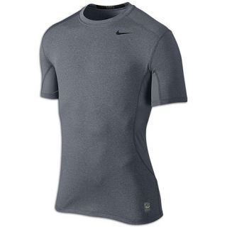 Nike Pro Combat Core Fitted 2.0 S/S   Mens   Training   Clothing   Carbon Heather/Dk Steel Grey