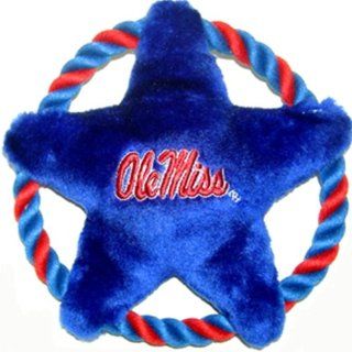 Mississippi Rebels NCAA Rope Disk Dog Toy  Pet Toy Ropes 