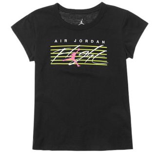 Jordan Jumpman Flight On Key T Shirt   Girls Grade School   Basketball   Clothing   Black/Pink Foil/Volt/White
