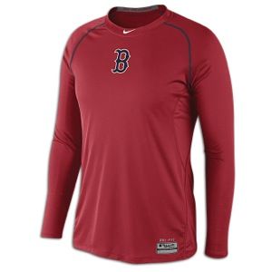 Nike MLB Pro Combat Dri Fit L/S Top   Mens   Baseball   Clothing   Milwaukee Brewers   Navy