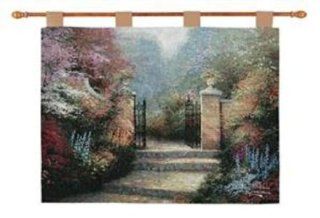 Shop Thomas Kinkade Victorian Garden Wall Art Haging Tapestry at the  Home Dcor Store. Find the latest styles with the lowest prices from Manual Weaver
