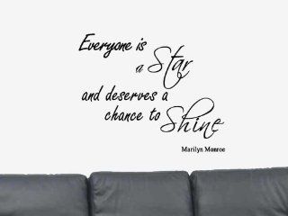 Everyone is a Star and Deserves the right tot shine 19"x 25" Vinyl Wall Art Decal Sticker   Wall Decor Stickers