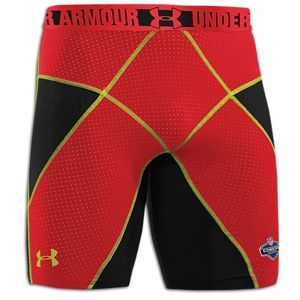 Under Armour NFL Combine Authentic Coreshort Prima   Mens   Football   Clothing   Black/Red/High Vis Yellow