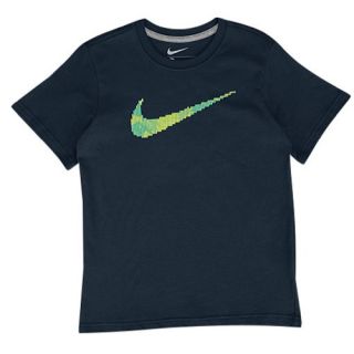 Nike Digital Swoosh S/S T Shirt   Boys Grade School   Casual   Clothing   Armory Navy/Dk Grey Heather