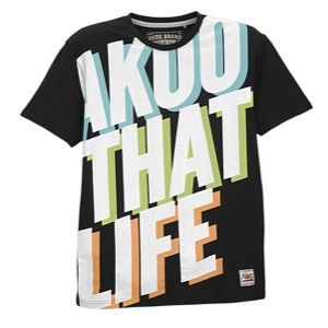 Akoo That Life S/S T Shirt   Mens   Casual   Clothing   Black