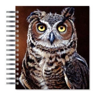 ECOeverywhere Great Horned Owl Picture Photo Album, 18 Pages, Holds 72 Photos, 7.75 x 8.75 Inches, Multicolored (PA12471)  Wirebound Notebooks 