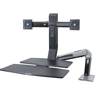 Ergotron WorkFit A Dual Monitor Stand With Worksurface+ For 22 Monitor