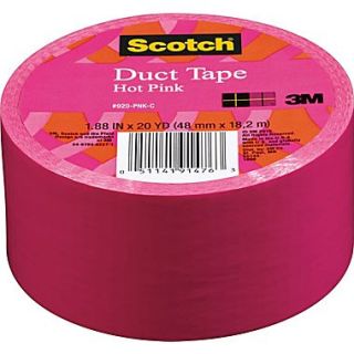 Scotch Brand Duct Tape, Hot Pink, 1.88 x 20 Yards