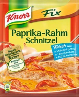 Knorr Fix Paprika Cream Schnitzel (Pack of 4)  Paprika Spices And Herbs  Grocery & Gourmet Food