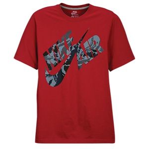 Nike Flight Heritage Camo S/S T Shirt   Mens   Casual   Clothing   Noble Red/Dk Grey Heather