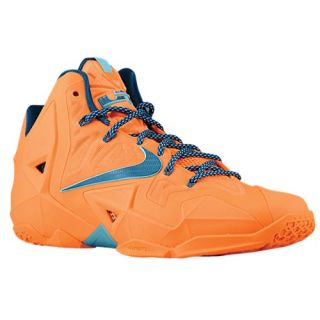 Nike LeBron XI   Mens   Basketball   Shoes   Atomic Orange/Glacier Ice/Green Abyss