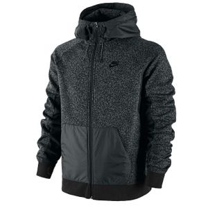 Nike Hybrid Full Zip Fleece Hoodie   Mens   Casual   Clothing   Bright Citron/Anthracite/Black
