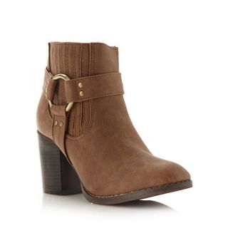 Red Herring Brown heeled ankle boots