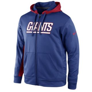 Nike NFL Therma Fit Performance F/Z Hoodie   Mens   Football   Clothing   New York Giants   Rush Blue