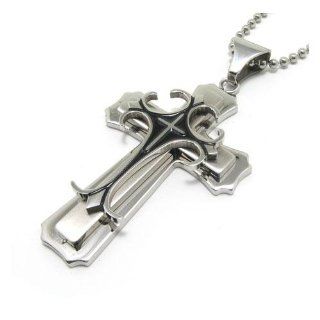 K Mega Jewelry Evil Gothic Cross Stainless Steel Rock Mens Pendant [Jewelry] Necklaces Jewelry