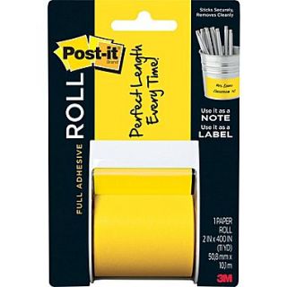Post it Full Adhesive Roll, 2 x 400, Yellow