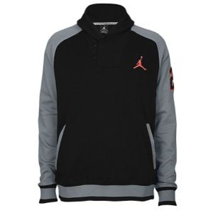 Jordan Pull Over Shawl   Mens   Basketball   Clothing   Black/Cool Grey/Infrared 23
