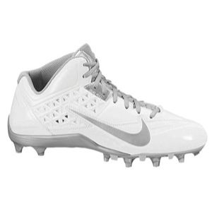 Nike Speedlax 4   Mens   Lacrosse   Shoes   White/Metallic Silver