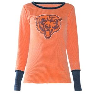 Touch NFL Distressed Burn Out Thermal   Womens   Football   Clothing   Chicago Bears   Multi